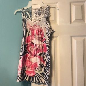 Purple and pink floral dress